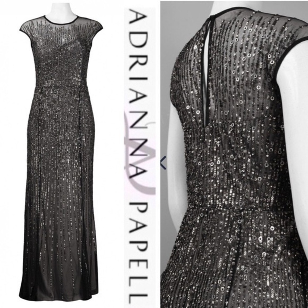 Adrianna Papell beaded gown, size 12